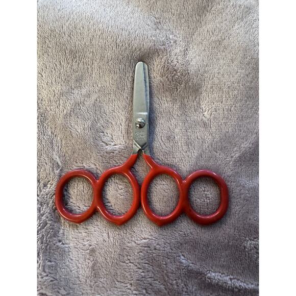 VTG Training 4 Finger Scissors FALCON FORGED School Art & Crafts LEARN - Picture 1 of 7